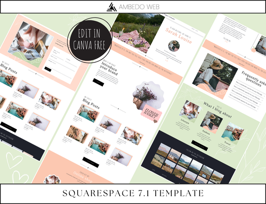 Peachy Pages Squarespace Template for Blogging